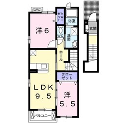 宮町駅 徒歩10分 2階の物件間取画像